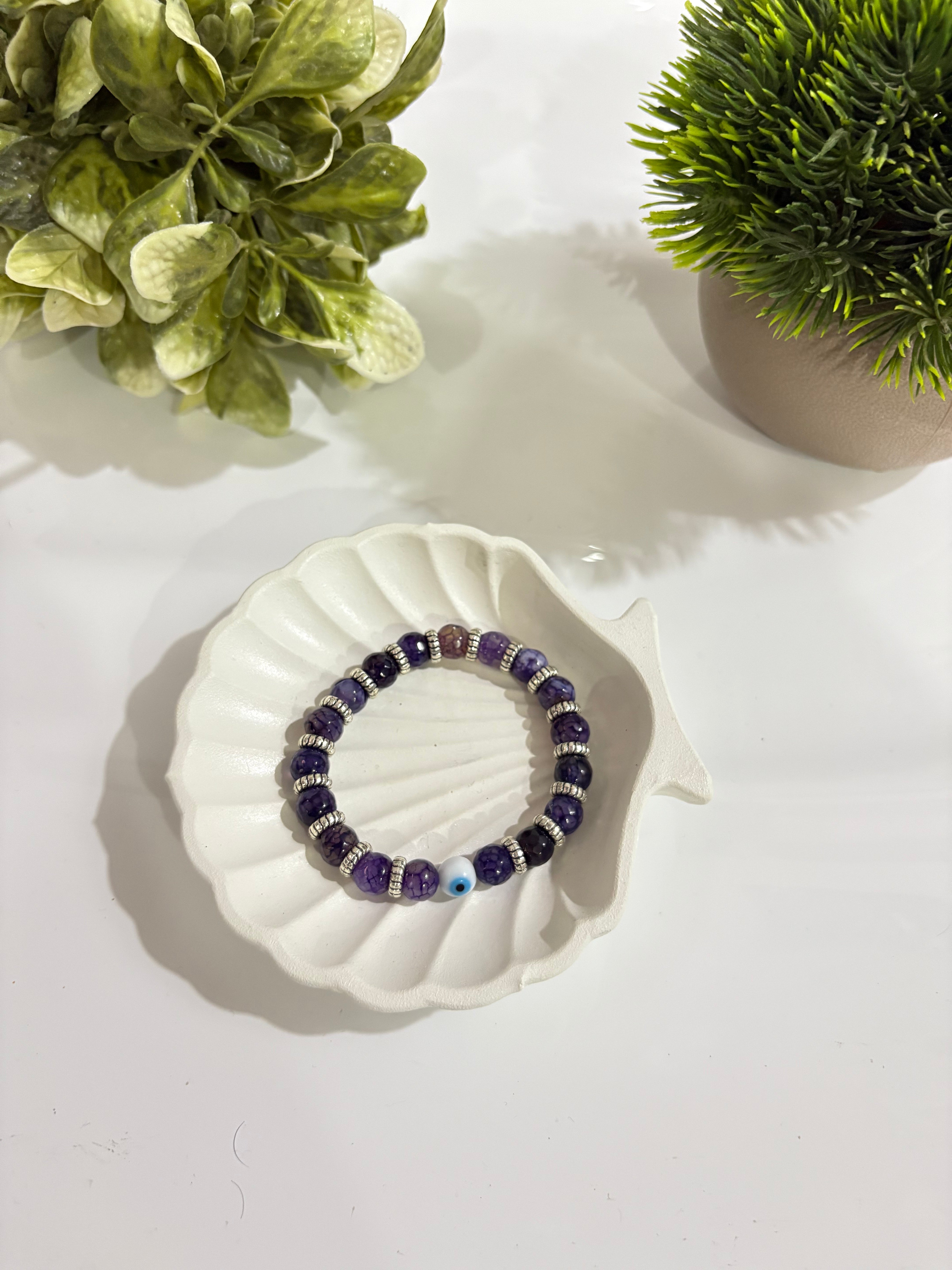 Amethyst with Evil Eye Bracelet