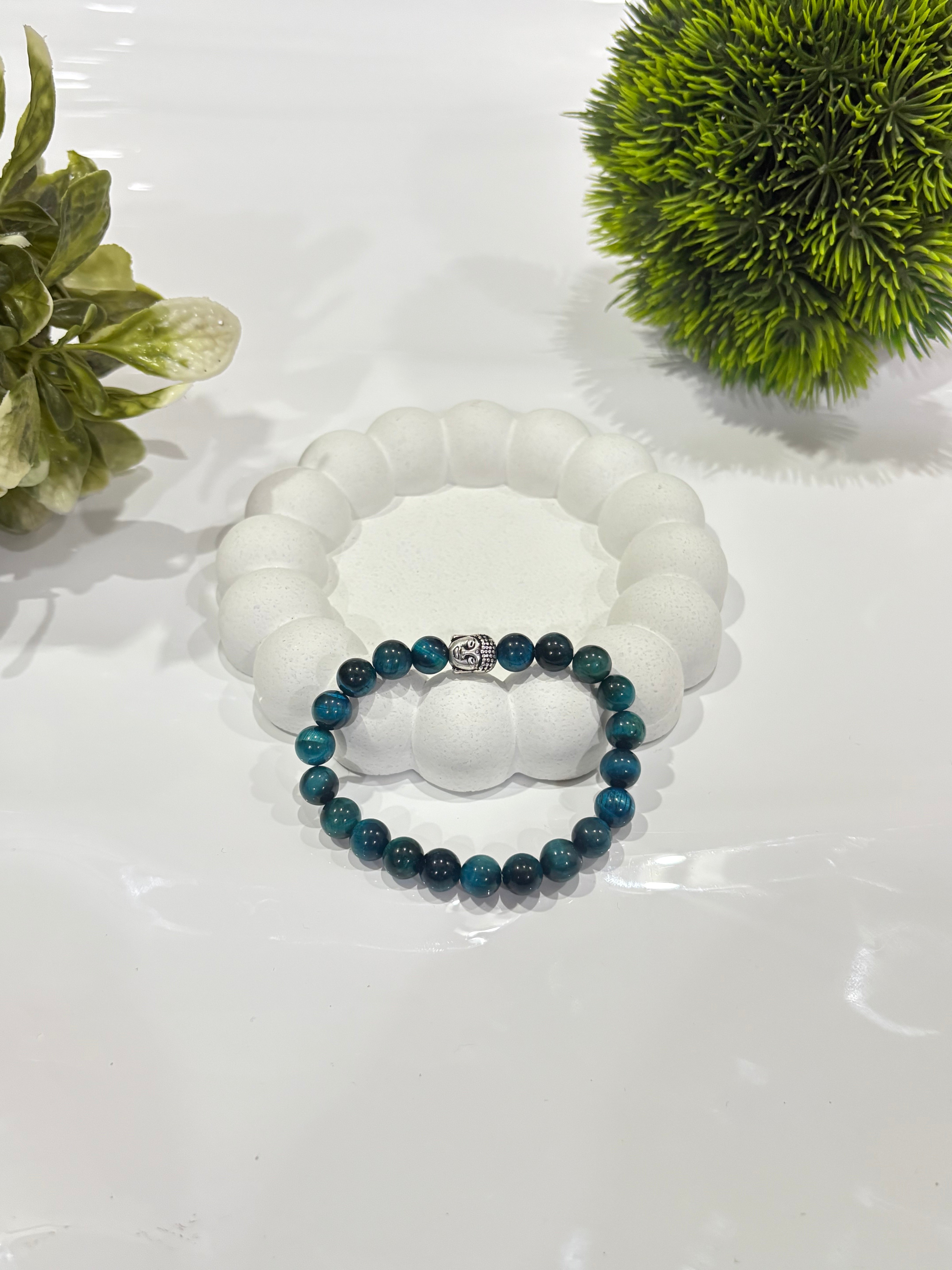 Blue Cat’s Eye Buddha Bracelet