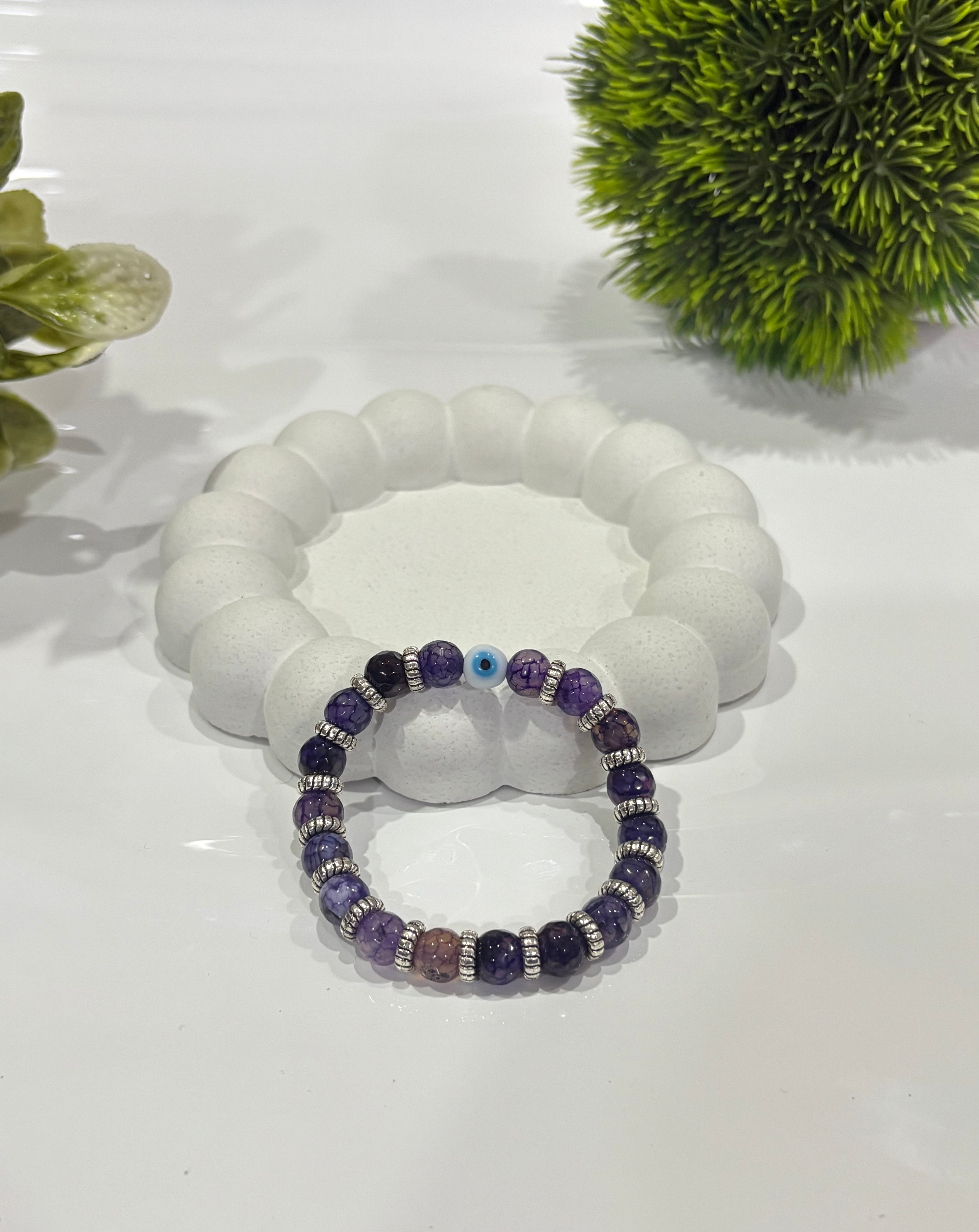 Amethyst with Evil Eye Bracelet