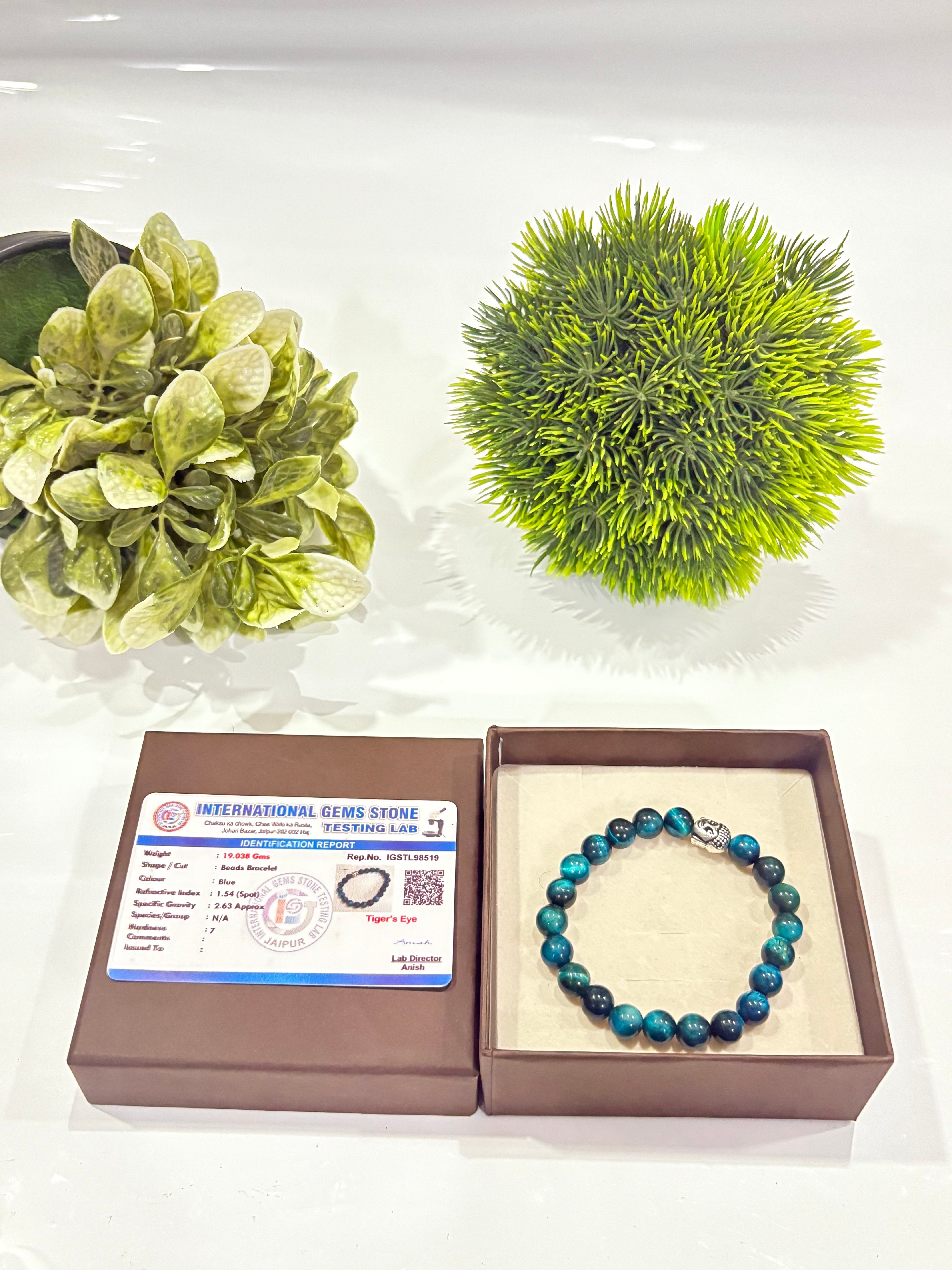 Blue Cat’s Eye Buddha Bracelet