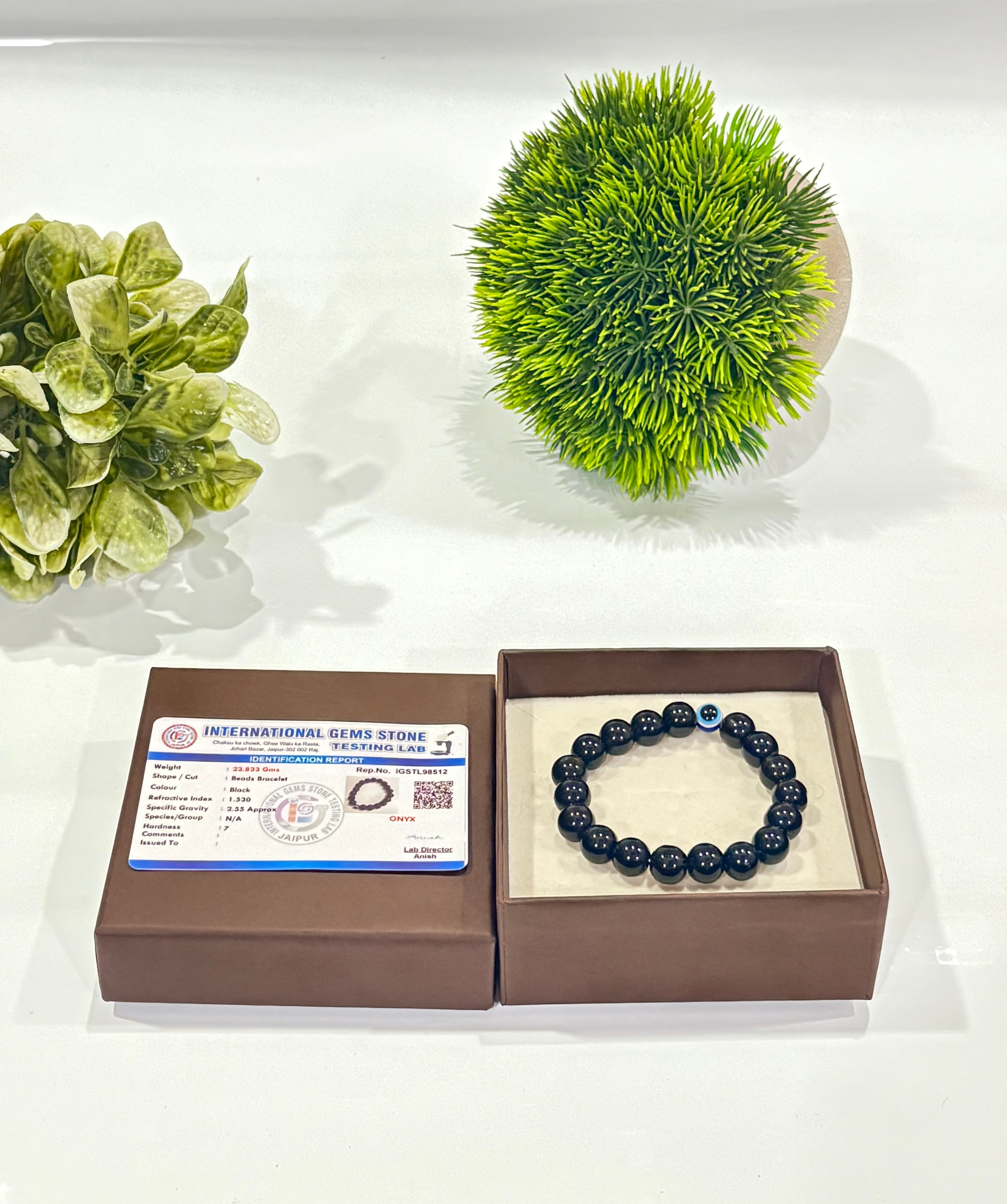Black Onyx Evil Eye Bracelet – Strength & Protection