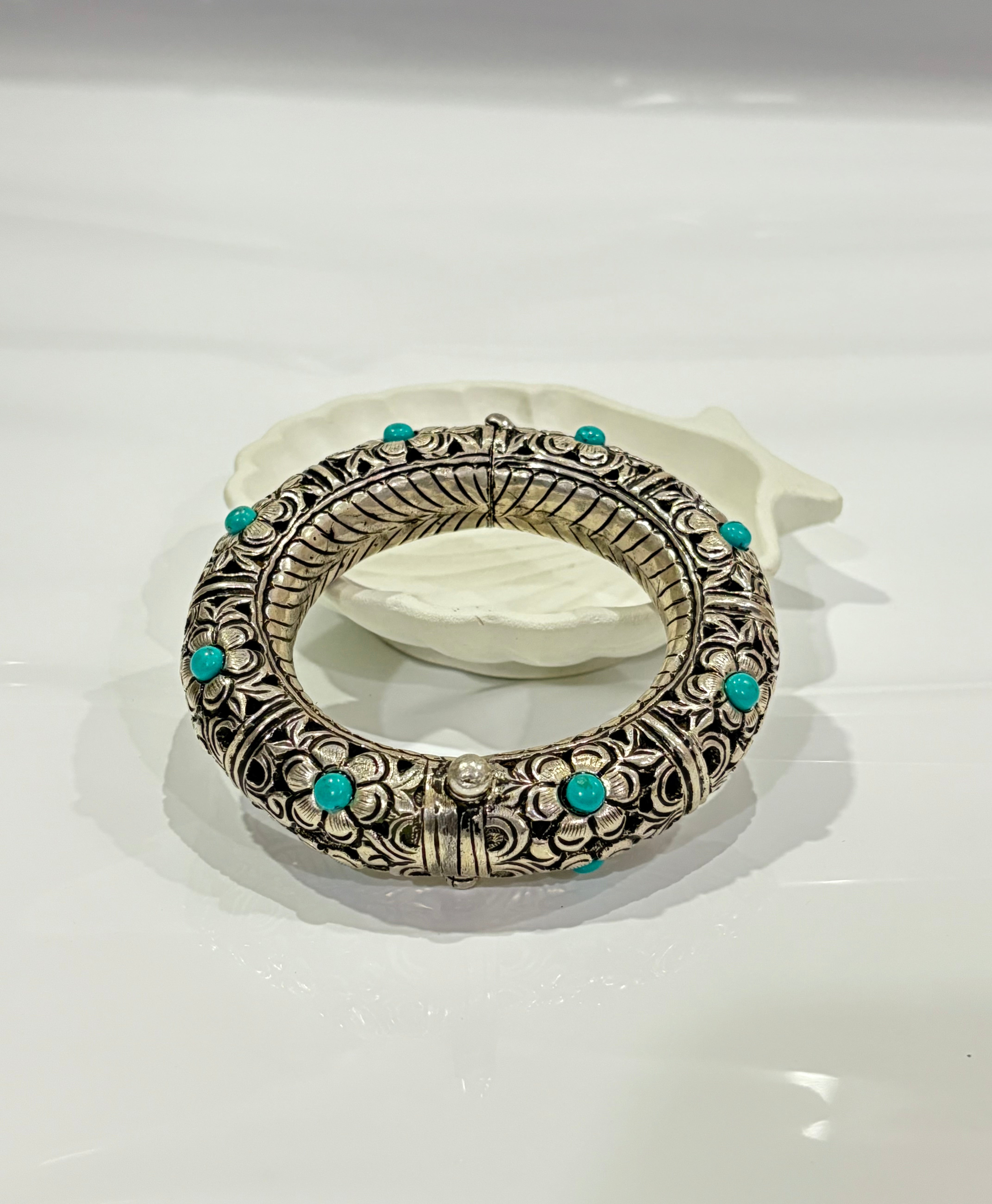 Sterling Silver Turquoise Bangle